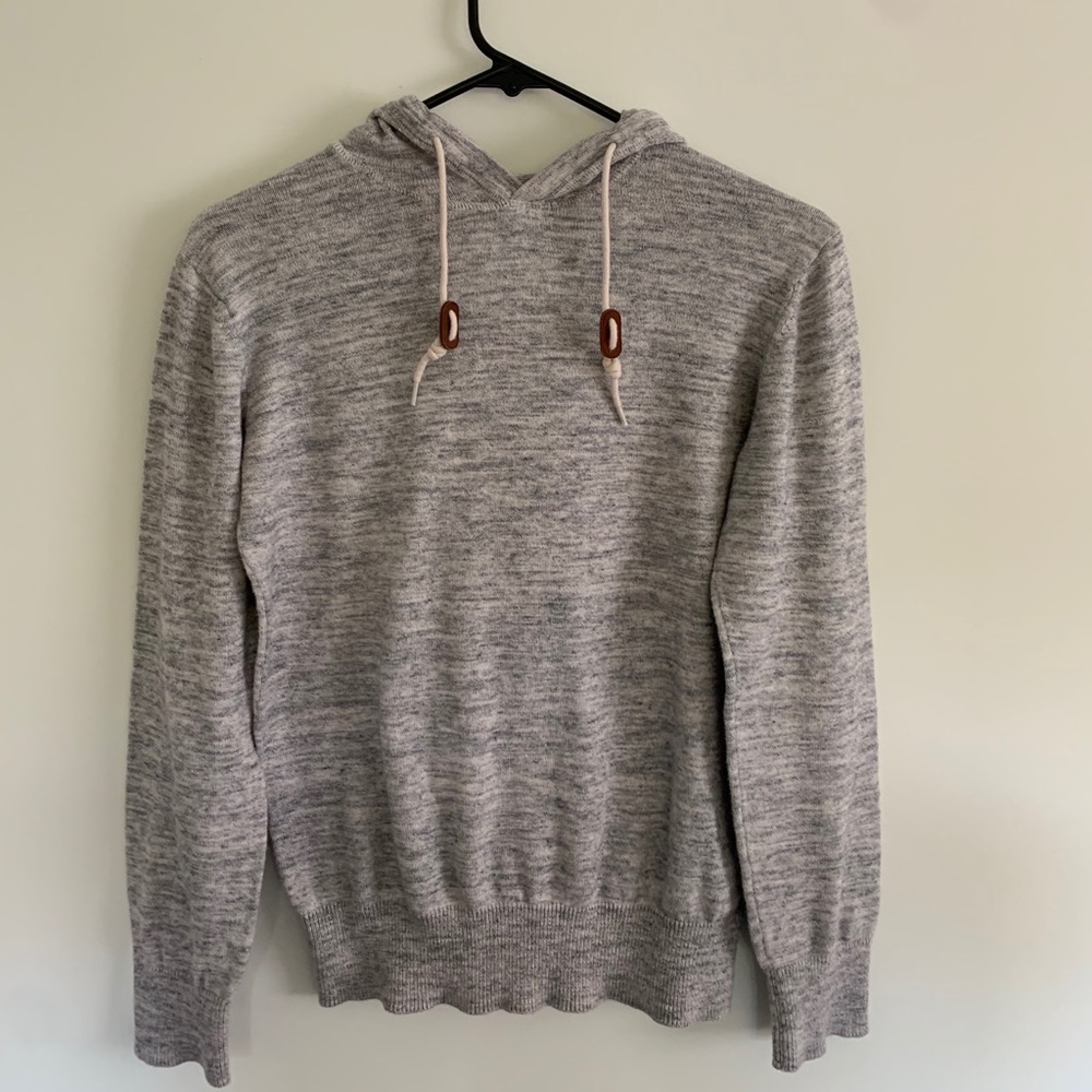 H&M LOGG Grey Marled Hooded Sweater